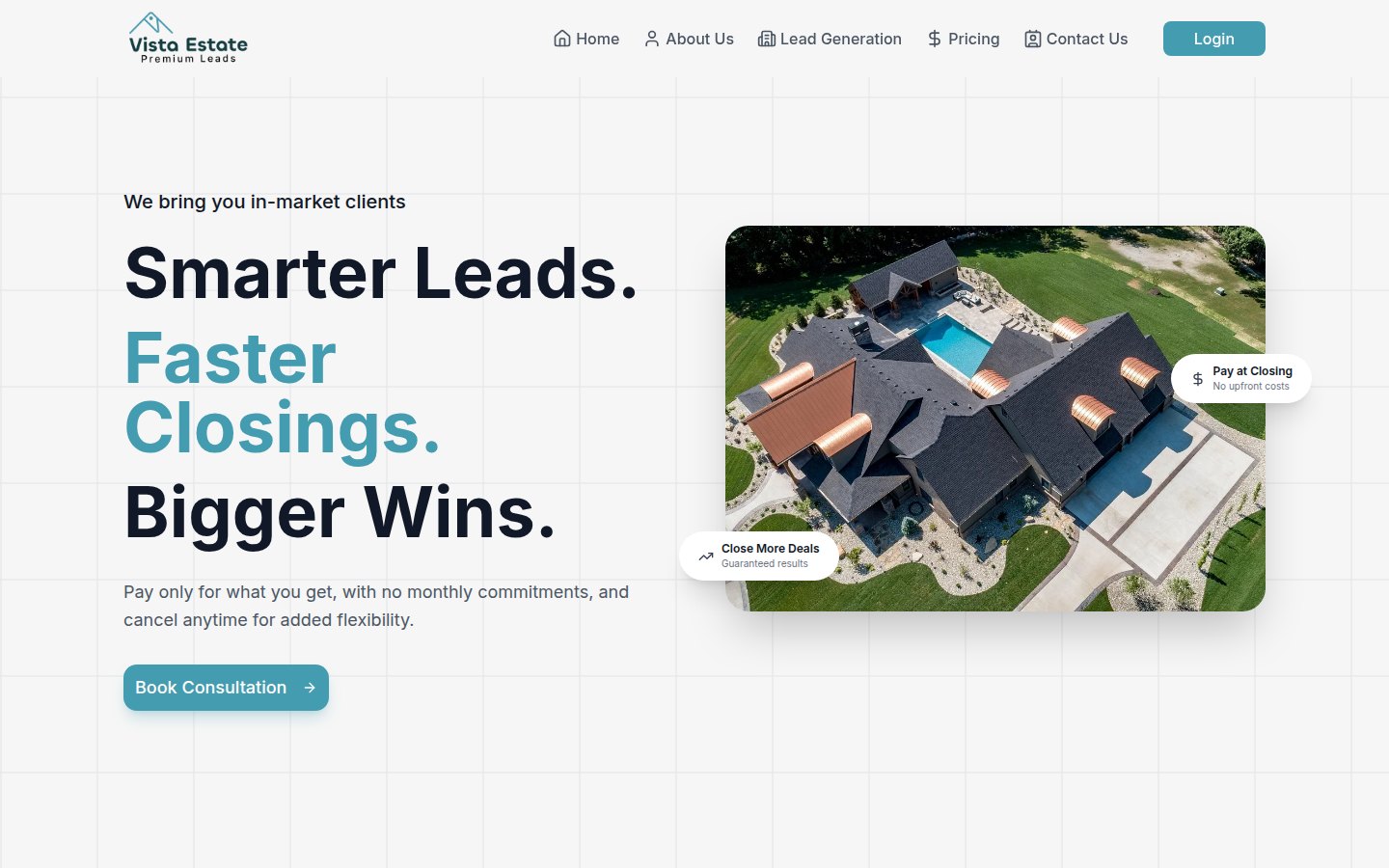Vista Estate lead generation platform